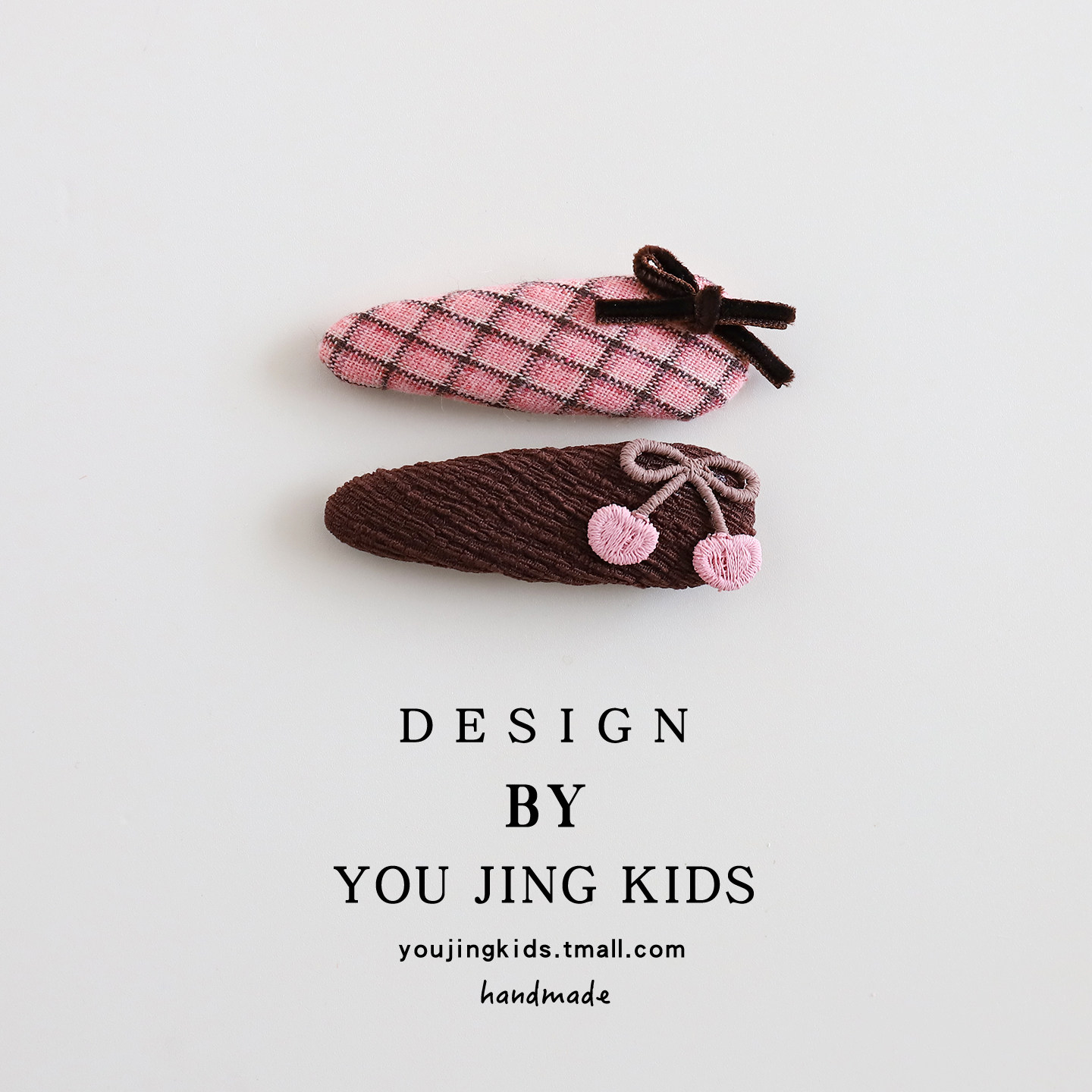 儿童可爱蝴蝶结发夹女童樱桃粉咖格子BB夹发卡女孩刘海夹边夹头饰,童装/婴儿装/亲子装,发饰,淘宝优惠券,粉丝福利购,淘宝优惠卷