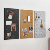 免打孔留言板方形毛毡板墙贴软木板展示板自粘墙面装 饰照片墙洞板