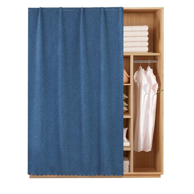 柜帘魔术贴帘子卧室柜子隔断遮挡帘衣柜布帘橱柜杂物防尘拉帘高睿