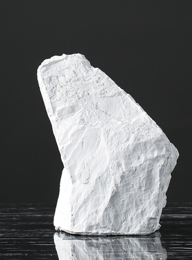 新中式样板房家居装饰陶瓷假山石头摆件简约客厅玄关软装饰品组合