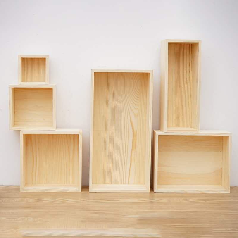 定制木盒子大号收纳盒长正方形实木质订做定做木制木头箱桌面托盘