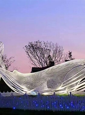 大型不锈钢雕塑树翅膀抽象金属城市广场户外校园售楼处创意大摆件