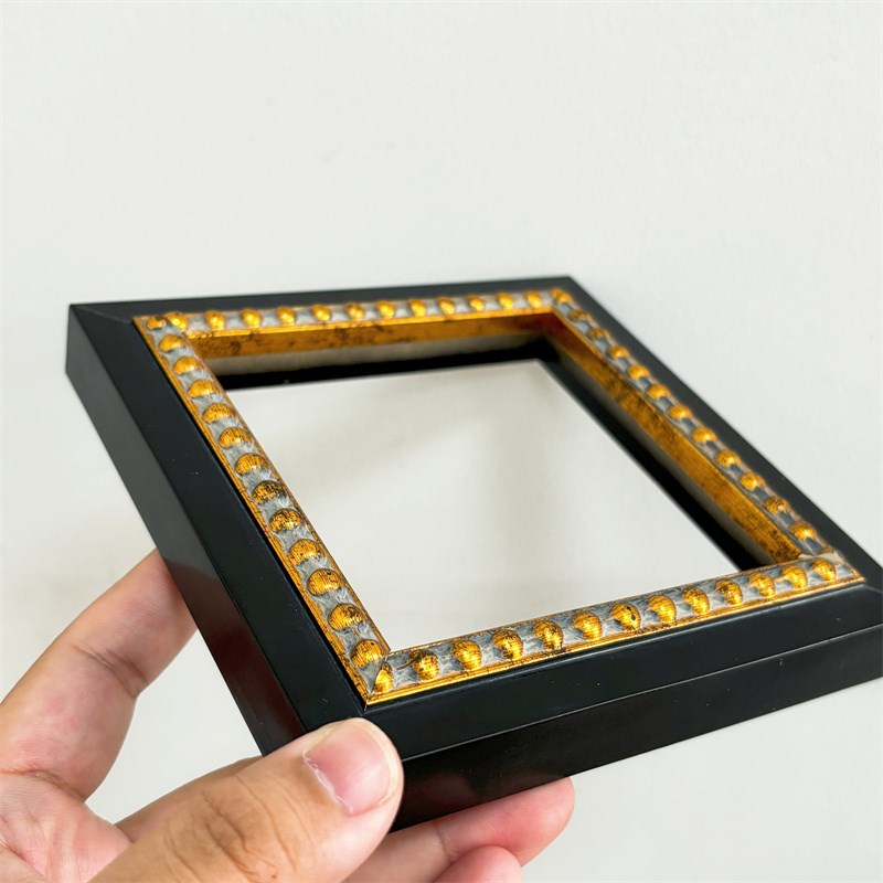 复古美式实木装裱油画框轻奢外框大尺寸婚纱照框架空框相框