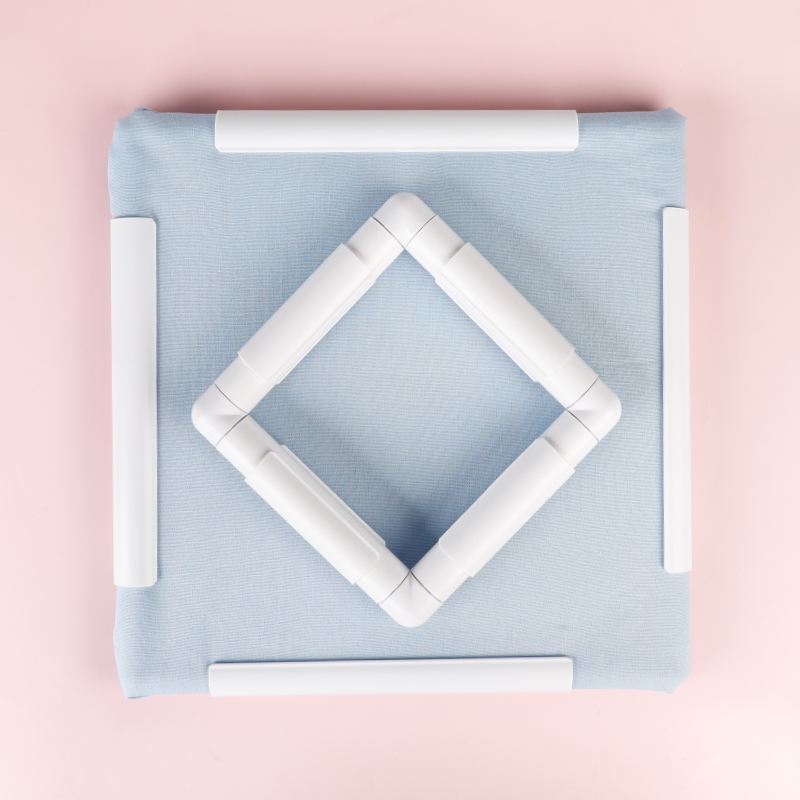 刺绣撑子方形绣架 新品白色夹式绣绷 绣花架子绷子绣框十字绣工具