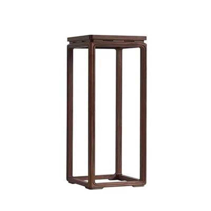 老榆木全实木花几花架禅意新中式可移动木质盆景置物架