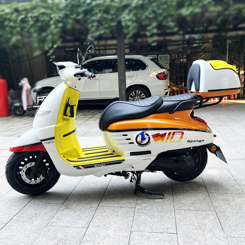 适用于标致姜戈Django150摩托车后尾箱踏板车尾箱复古储物箱尾架