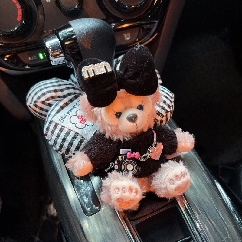 汽车排挡套档位套可爱雪莉玫装饰改装圆形手动挡防滑通用挂档把套