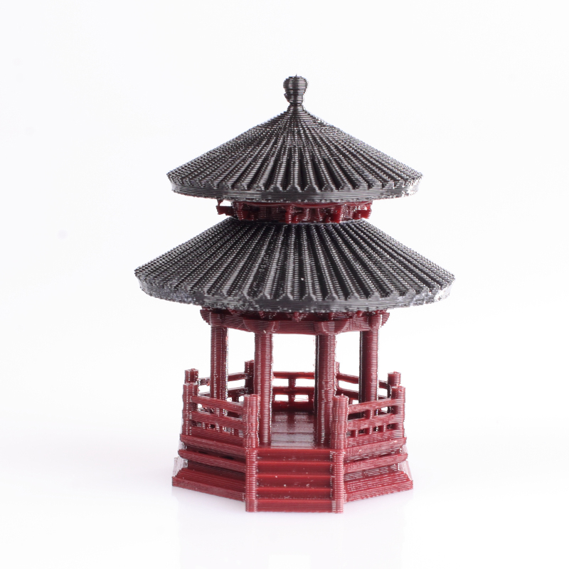 圆形小凉亭造景小摆件假山奇石水陆缸鱼缸庭院盆景书房古建筑模型