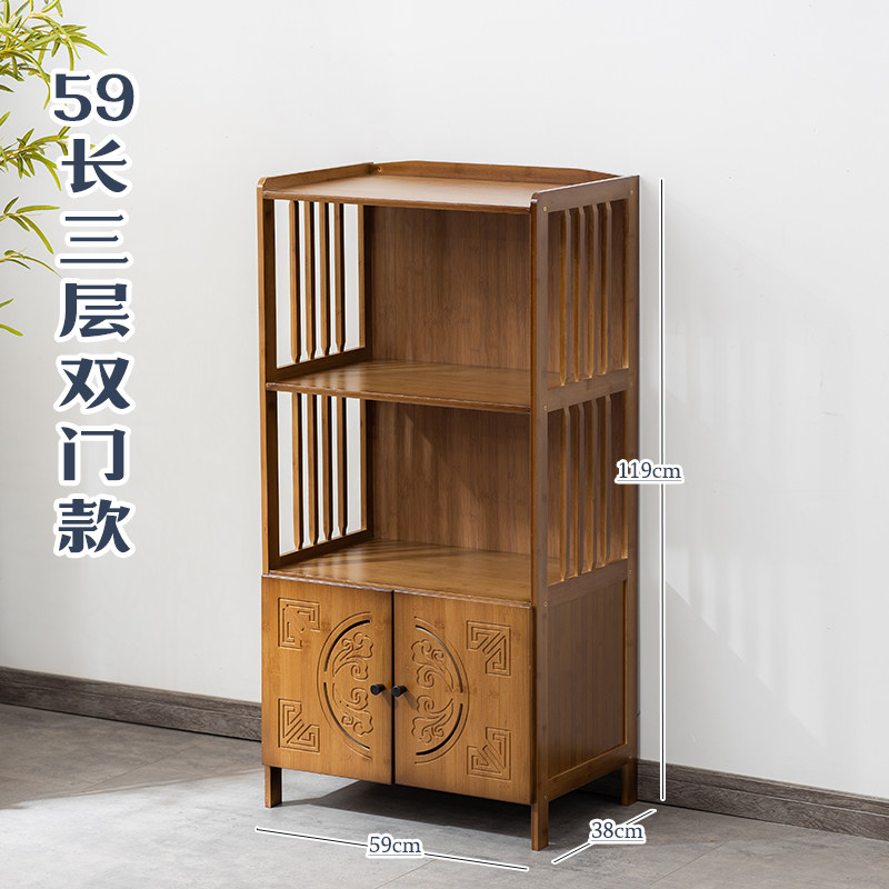 厨房置物架落地多层微波炉架家用电器烤箱柜锅具餐边柜实木收纳柜