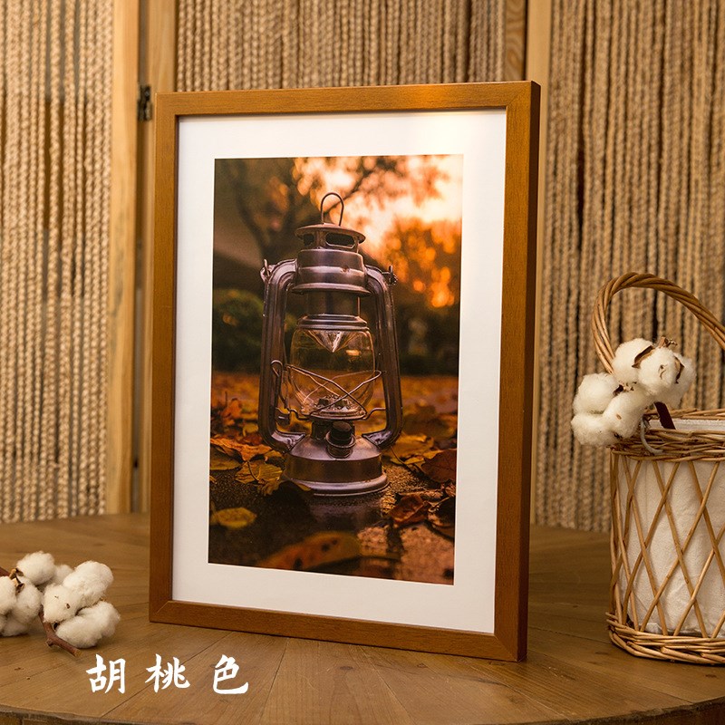 简约实木平面相框挂墙字画框白色黑色装饰画框拼图框 尺寸可定制图片