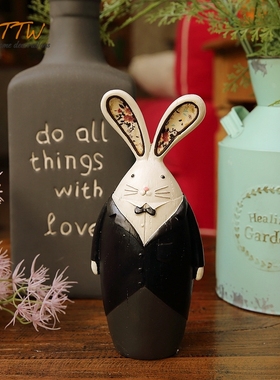 可爱三不兔子吊脚娃娃 家居装饰摆件 结婚家居装饰