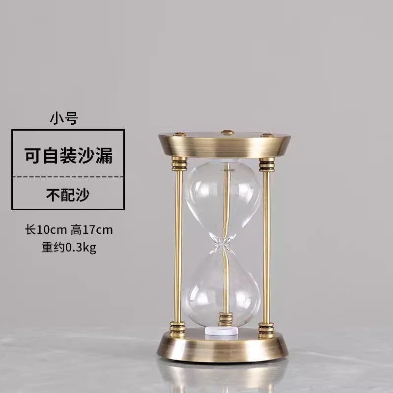 可自装沙五金沙漏计时器创意家居摆件玻璃空瓶diy定制刻字纪念品