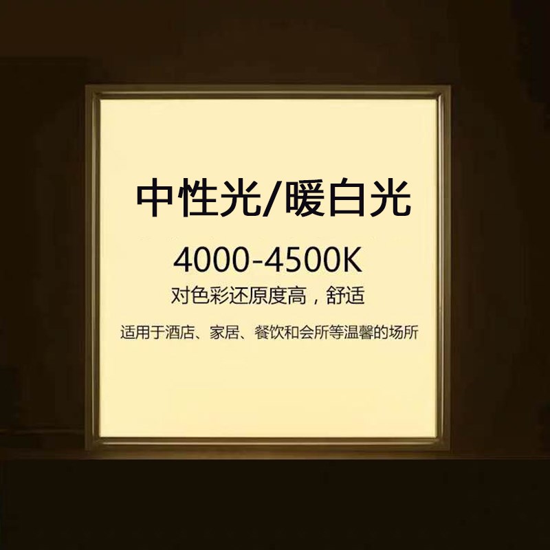 集成吊顶300x600x600x1200x900led平板灯 格栅矿棉石膏板工程灯