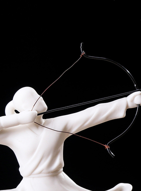 创意陶瓷中式射箭人物玄关客厅电视柜软装工艺品家居饰品禅意摆件