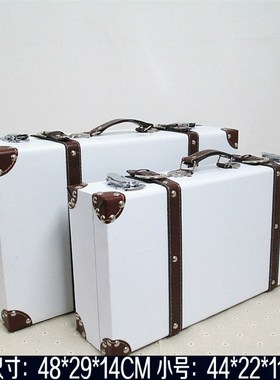 服装店铺橱窗装饰道具 皮箱子复古手提箱子摄影陈列道具 软装
