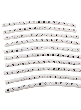 定制机打电缆线梅花号码管1-25mm2平方0-9电工标记线标识PVC套管