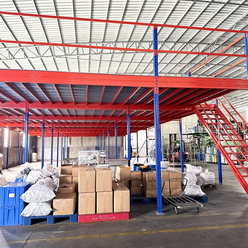 免焊接重型仓库二层阁楼平台货架搭建定制厂房车间钢结构隔层定做