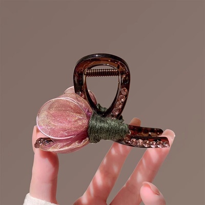 郁金香花朵抓夹发夹鲨鱼夹子发卡