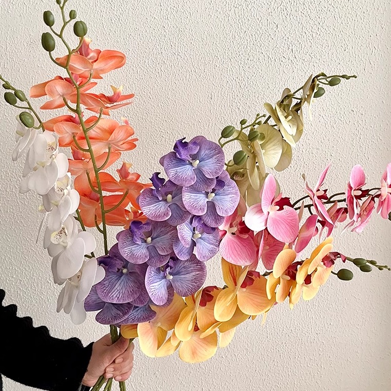 婚庆蝴蝶兰仿真花假花轻奢花艺