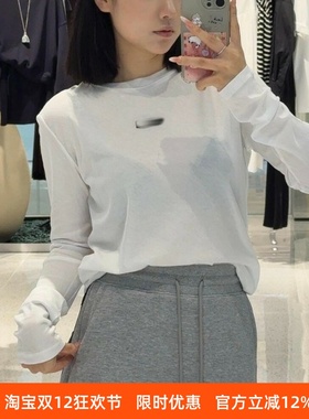 ariosec艾诺丝女神官方旗舰店2025冬新款简约圆领长袖T恤AR614001