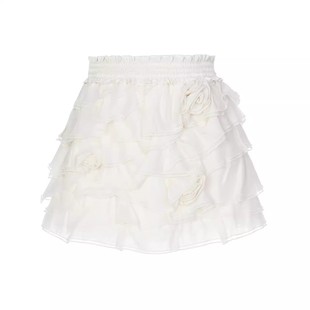 25冬季 拉菲层叠欧根飞纱洛可可姆半裙25D41SS070 新款