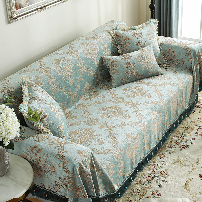 简约现代三人沙发巾北欧沙发巾格子沙发坐垫防脏巾沙发巾全盖布