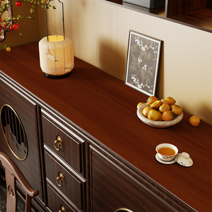 仿木纹电视柜餐边柜桌垫台面保护垫胡桃木色红木鞋柜酒柜玄关桌布