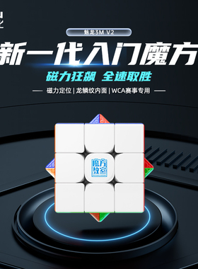 魔域文化魅龙3MV2魔方三阶儿童益智玩具磁力正品比赛专用解压初学