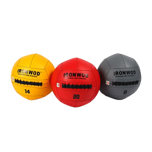 IRONWOD健身球非弹力软式药球爆发力训练彩色墙球MMA综合格斗重力