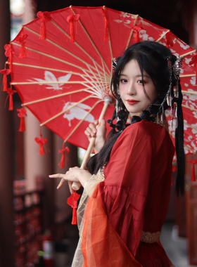 油纸伞花瓣伞cos汉服道具演出走秀演出旗袍新中式中国风装饰伞