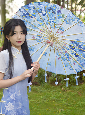 流苏花瓣伞厂家直销原创设计旗袍汉服拍摄道具吊顶装饰中国古典风