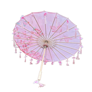 古风花瓣流苏伞女绸布拍照汉服伞道具舞蹈伞古典油纸伞走秀演出伞