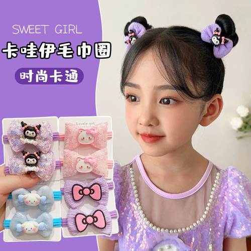 Детское эластичное безвредное полотенце, хвостик, резинка, аксессуар для волос, не повреждает волосы