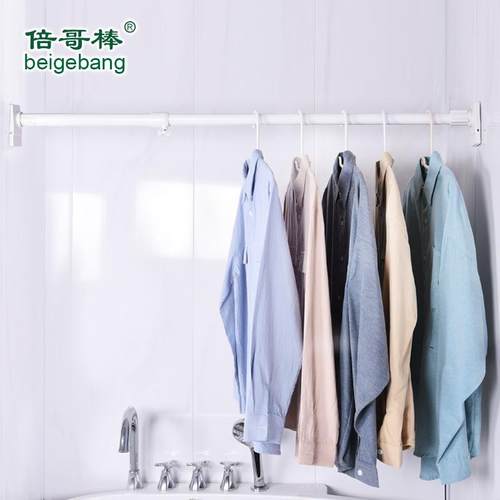 倍哥棒超强型衣柜挂衣杆衣橱衣架杆可伸缩加厚衣柜内晾衣杆免安装
