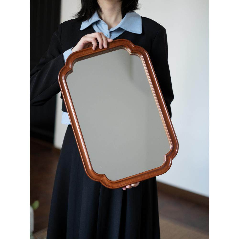 宋代美学覆古小轩花窗镜实木框新中式过道玄关茶室壁挂墙面装饰镜,住宅家具,装饰镜,淘宝优惠券,粉丝福利购,淘宝优惠卷