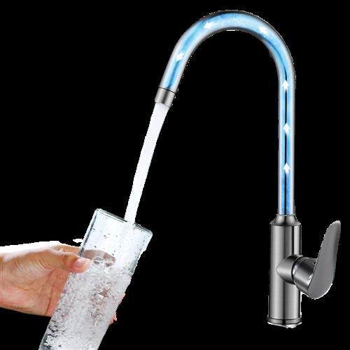 心力厨房水龙头精铜洗菜盆洗碗池家用洗手盆防溅可旋转冷热水龙头