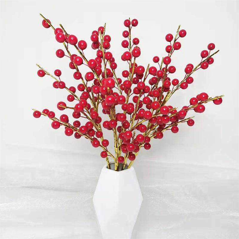 北美冬青手工材料包红果仿真花束发财果半成品珠子串珠diy年宵花