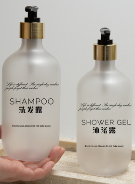 轻奢按压分装瓶磨砂乳液瓶酒店浴室洗手液洗发水沐浴露空瓶大容量