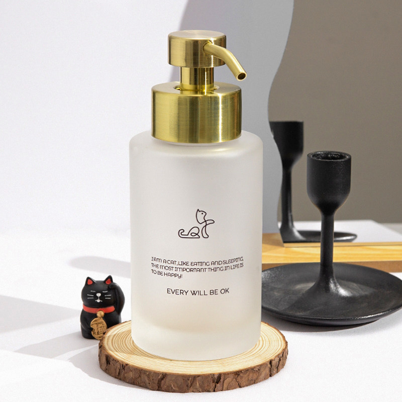 轻奢磨砂玻璃乳液按压瓶洗手液瓶子沐浴露洗发水分装瓶家用酒店,家庭/个人清洁工具,起泡瓶,淘宝优惠券,粉丝福利购,淘宝优惠卷