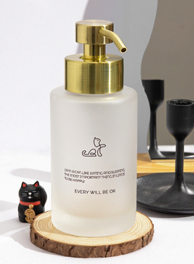 轻奢磨砂玻璃乳液按压瓶洗手液瓶子沐浴露洗发水分装瓶家用酒店