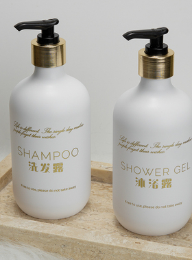 轻奢按压分装瓶磨砂乳液瓶酒店浴室洗手液洗发水沐浴露空瓶大容量
