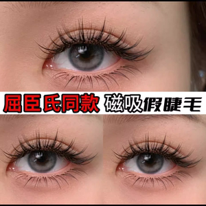 磁吸假睫毛女自然仿真免胶可重复使用小恶魔太阳花整条吸附一片式