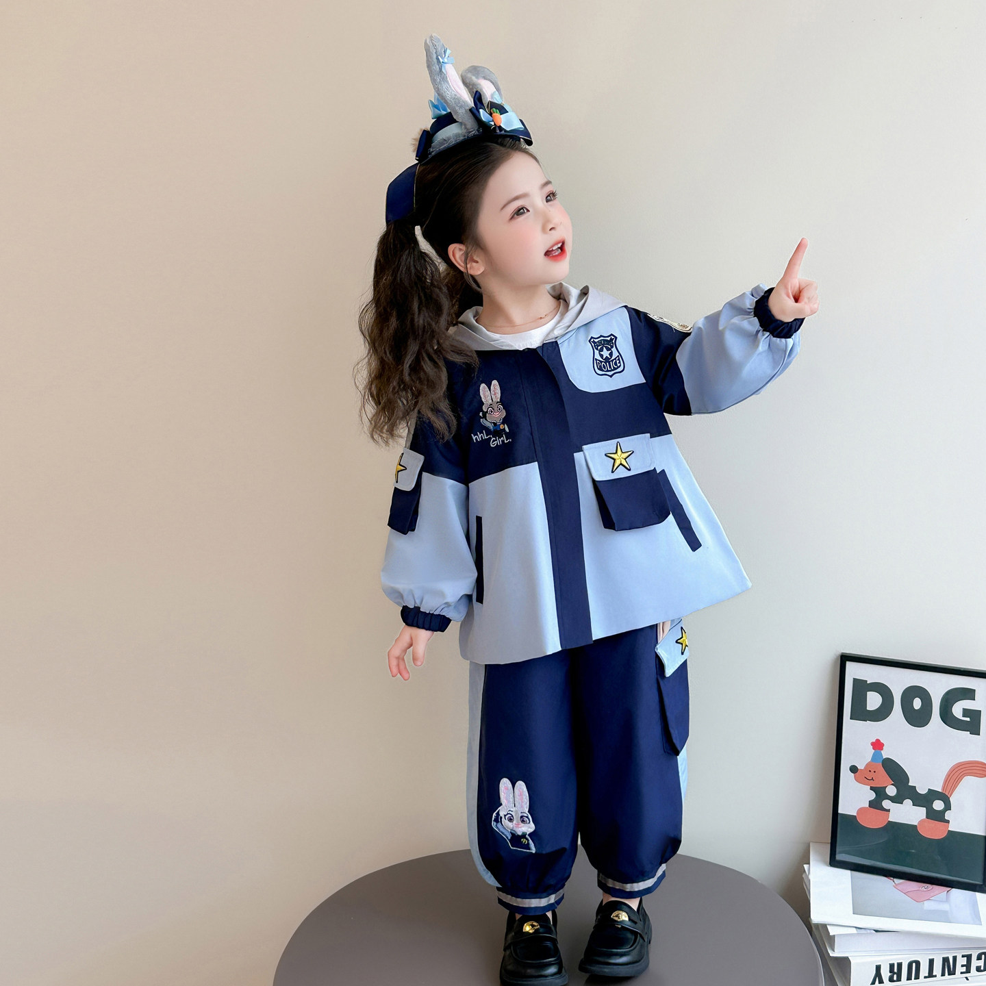 女童套装疯狂动物城朱迪风衣两件套演出服外套兔子警官cos服装,童装/婴儿装/亲子装,儿童演出服,淘宝优惠券,粉丝福利购,淘宝优惠卷