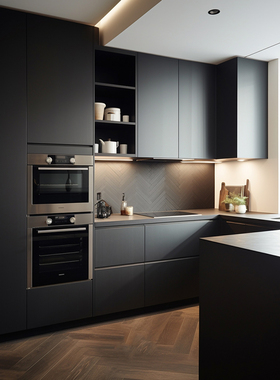 自粘高级黑色橱柜贴纸防水防潮墙纸桌子墙面衣柜贴纸幼儿园即时贴