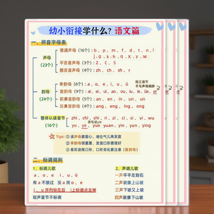 幼小衔接知识点汇总卡片
