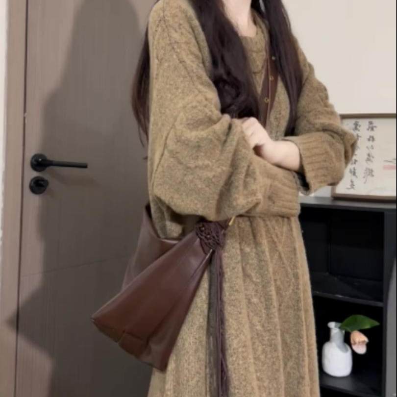 韩系设计感慵懒风麻花针