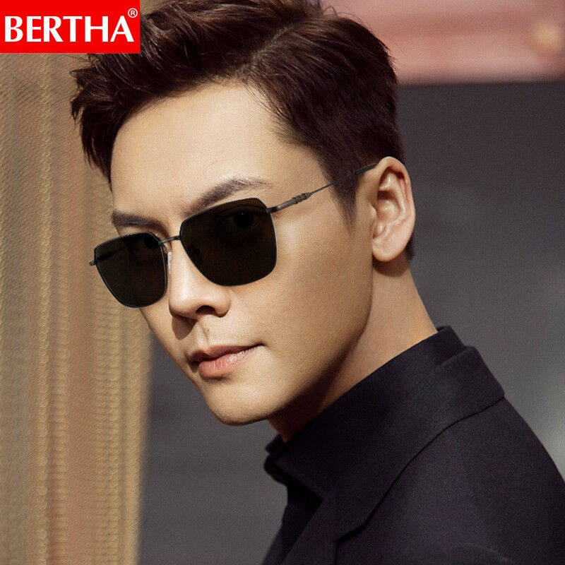 贝尔莎(BERTHA)太阳镜男偏光墨镜变色日夜两用开车专用驾驶司机眼