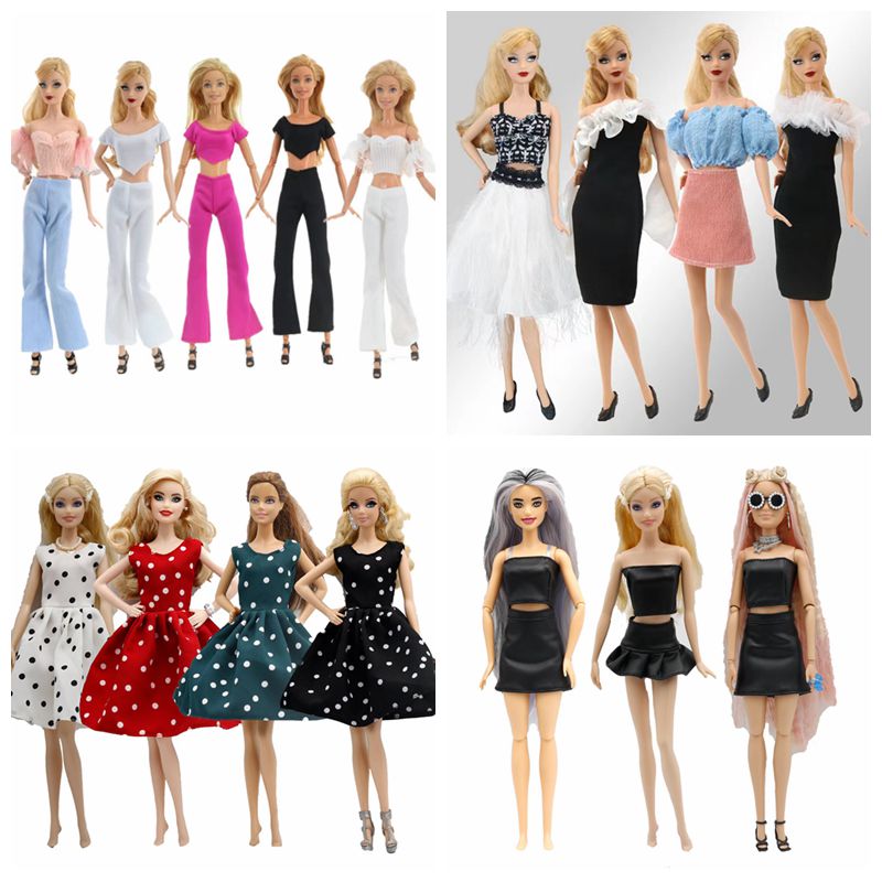 30厘米正版娃娃衣服6分笆比换装洋娃娃时尚礼服裙子时装套装玩具