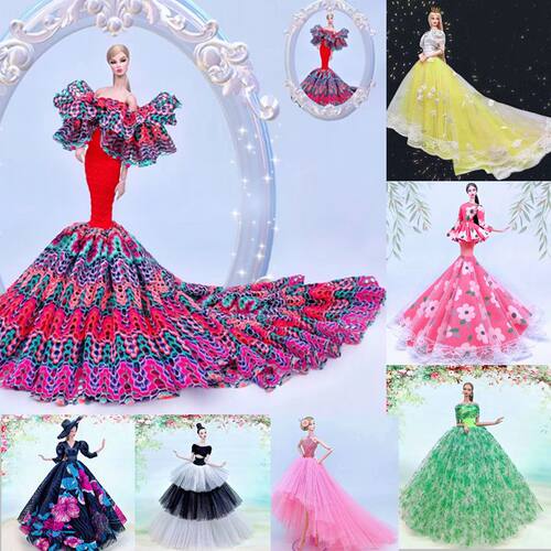 芭比娃娃礼服公主裙儿童玩具30cm