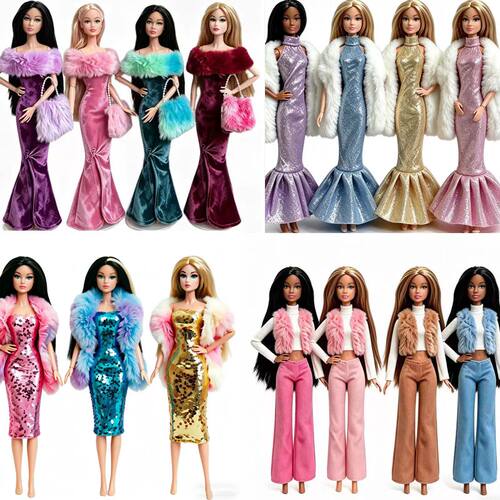 6分30厘米BJD巴比换装芭洋娃娃衣服时装FR服装女孩礼物DIY玩具1/6